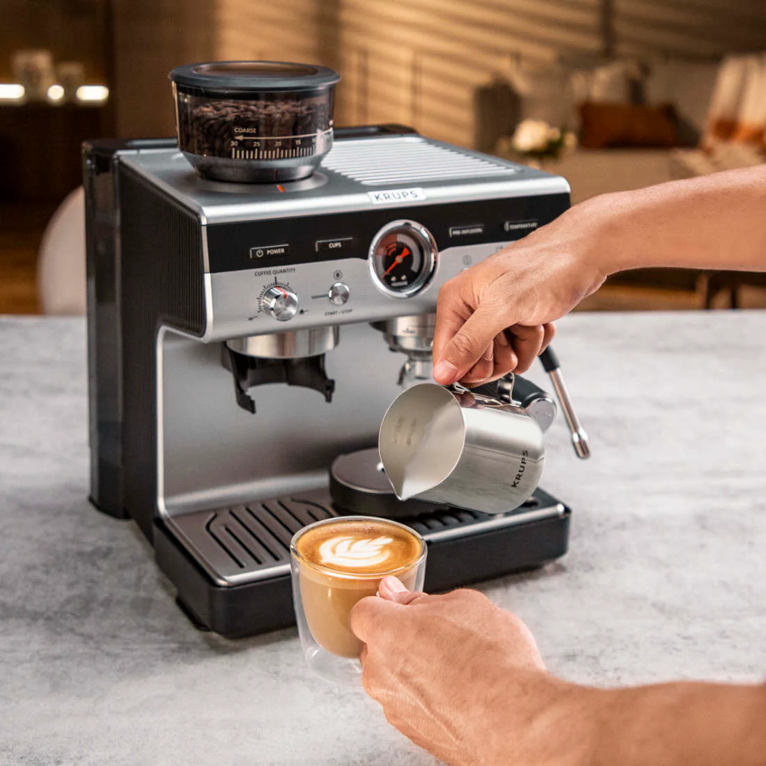 Cafetera Profesional Espresso & Capuccino Precision Krups - Image 6